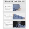 image:imageRUNNING GIRL Workout Tank Tops for WomenRacerback Yoga Tops with Built in Bras Athletic Exercise Tops PaddedLight Blue