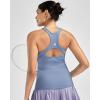 image:imageRUNNING GIRL Workout Tank Tops for WomenRacerback Yoga Tops with Built in Bras Athletic Exercise Tops PaddedLight Blue