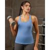 image:imageRUNNING GIRL Workout Tank Tops for WomenRacerback Yoga Tops with Built in Bras Athletic Exercise Tops PaddedLight Blue