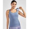 image:imageRUNNING GIRL Workout Tank Tops for WomenRacerback Yoga Tops with Built in Bras Athletic Exercise Tops PaddedLight Blue