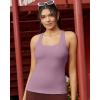 image:imageRUNNING GIRL Workout Tank Tops for WomenRacerback Yoga Tops with Built in Bras Athletic Exercise Tops PaddedPurple