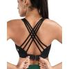 image:imageRUNNING GIRL High Impact Sports Bras for WomenCrisscross Back Adjustable Straps Bra with Hook Closure Workout Supportive BraAblack