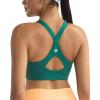 image:imageRUNNING GIRL Sports Bra for WomenY Back Molded Cup Strappy Running High Impact Sports Bra with Sewn in PadsTeal