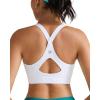 image:imageRUNNING GIRL Sports Bra for WomenY Back Molded Cup Strappy Running High Impact Sports Bra with Sewn in PadsWhite