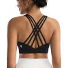 image:imageRUNNING GIRL Sports Bras for WomenHigh Impact Criss Cross Back Molded Cup Running Bra with Sewn in PadsAblack
