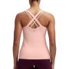 image:imageRUNNING GIRL Tank top with Built in Bra for WomenCompression Shirts Crisscross Back Workout Yoga TopsPink