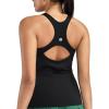image:imageRUNNING GIRL Workout Tank Tops for WomenRacerback Yoga Tops with Built in Bras Athletic Exercise Tops PaddedBlack