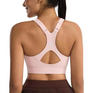 image:imageRUNNING GIRL Sports Bras for WomenAdjustable Straps Running Supportive High Impact Sports Bra with Sewn in PadsApink