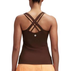 image:imageRUNNING GIRL Tank top with Built in Bra for WomenCompression Shirts Crisscross Back Workout Yoga TopsBrown