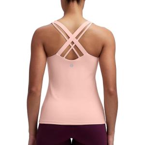 image:imageRUNNING GIRL Tank top with Built in Bra for WomenCompression Shirts Crisscross Back Workout Yoga TopsPink