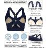 image:imageRUNNING GIRL High Impact Sports Bras for Women High Support Running Adjustable Sports Bra Molded Cup Strappy Sports BrasAdark Blue