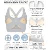 image:imageRUNNING GIRL High Impact Sports Bras for Women High Support Running Adjustable Sports Bra Molded Cup Strappy Sports BrasAgrey