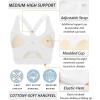image:imageRUNNING GIRL High Impact Sports Bras for Women High Support Running Adjustable Sports Bra Molded Cup Strappy Sports BrasAwhite