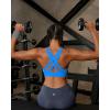 image:imageRUNNING GIRL High Impact Sports Bras for Women High Support Running Adjustable Sports Bra Molded Cup Strappy Sports BrasBelectric Blue