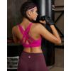 image:imageRUNNING GIRL High Impact Sports Bras for Women High Support Running Adjustable Sports Bra Molded Cup Strappy Sports BrasBhot Pink