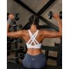 image:imageRUNNING GIRL High Impact Sports Bras for Women High Support Running Adjustable Sports Bra Molded Cup Strappy Sports BrasBwhite