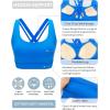 image:imageRUNNING GIRL High Impact Sports Bras for Women High Support Running Adjustable Sports Bra Molded Cup Strappy Sports BrasZblue