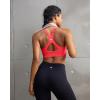 image:imageRUNNING GIRL High Support Sports Bras for Women Molded Cup Running High Impact Sports Bra for Women Large Bust 3182Deep RedXXL