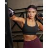 image:imageRUNNING GIRL Sports Bra for WomenMolded Cup Strappy Running High Impact Sports Bra with Sewn in PadsAblack