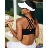 image:imageRUNNING GIRL Sports Bra for WomenMolded Cup Strappy Running High Impact Sports Bra with Sewn in PadsAblack