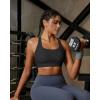 image:imageRUNNING GIRL Sports Bra for WomenMolded Cup Strappy Running High Impact Sports Bra with Sewn in PadsAblack