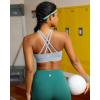 image:imageRUNNING GIRL Sports Bra for WomenMolded Cup Strappy Running High Impact Sports Bra with Sewn in PadsAgrey