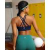 image:imageRUNNING GIRL Sports Bra for WomenMolded Cup Strappy Running High Impact Sports Bra with Sewn in PadsAnavy Blue