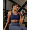 image:imageRUNNING GIRL Sports Bra for WomenMolded Cup Strappy Running High Impact Sports Bra with Sewn in PadsAnavy Blue