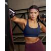 image:imageRUNNING GIRL Sports Bra for WomenMolded Cup Strappy Running High Impact Sports Bra with Sewn in PadsAnavy Blue