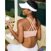 image:imageRUNNING GIRL Sports Bra for WomenMolded Cup Strappy Running High Impact Sports Bra with Sewn in PadsApink