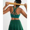 image:imageRUNNING GIRL Sports Bra for WomenMolded Cup Strappy Running High Impact Sports Bra with Sewn in PadsAteal