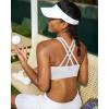image:imageRUNNING GIRL Sports Bra for WomenMolded Cup Strappy Running High Impact Sports Bra with Sewn in PadsAwhite