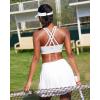 image:imageRUNNING GIRL Sports Bra for WomenMolded Cup Strappy Running High Impact Sports Bra with Sewn in PadsAwhite