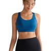 image:imageRUNNING GIRL Sports Bra for WomenMolded Cup Strappy Running High Impact Sports Bra with Sewn in PadsDark Blue
