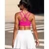 image:imageRUNNING GIRL Sports Bra for WomenMolded Cup Strappy Running High Impact Sports Bra with Sewn in PadsHot Pink