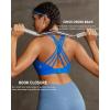 image:imageRUNNING GIRL Sports Bras for WomenCrisscross Back High Impact Sports Bra with Hook Closure Workout Supportive BraAcerulean Blue