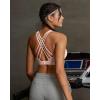 image:imageRUNNING GIRL Sports Bras for WomenCrisscross Back High Impact Sports Bra with Hook Closure Workout Supportive BraAflush Pink