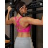 image:imageRUNNING GIRL Sports Bras for WomenCrisscross Back High Impact Sports Bra with Hook Closure Workout Supportive BraAhot Pink