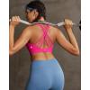 image:imageRUNNING GIRL Sports Bras for WomenCrisscross Back High Impact Sports Bra with Hook Closure Workout Supportive BraAhot Pink