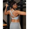 image:imageRUNNING GIRL Sports Bras for WomenCrisscross Back High Impact Sports Bra with Hook Closure Workout Supportive BraAice Grey