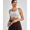 image:imageRUNNING GIRL Sports Bras for WomenCrisscross Back High Impact Sports Bra with Hook Closure Workout Supportive BraAice Grey