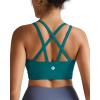 image:imageRUNNING GIRL Sports Bra for WomenMolded Cup Strappy Running High Impact Sports Bra with Sewn in PadsDark Green