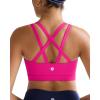 image:imageRUNNING GIRL Sports Bra for WomenMolded Cup Strappy Running High Impact Sports Bra with Sewn in PadsHot Pink