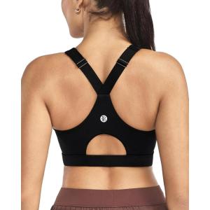 image:imageRUNNING GIRL High Impact Sports Bras for Women High Support Running Adjustable Sports Bra Molded Cup Strappy Sports BrasAblack