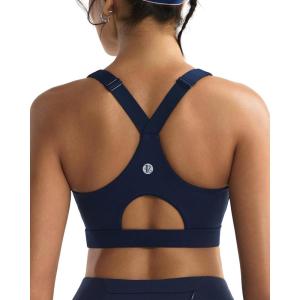 image:imageRUNNING GIRL High Impact Sports Bras for Women High Support Running Adjustable Sports Bra Molded Cup Strappy Sports BrasAdark Blue