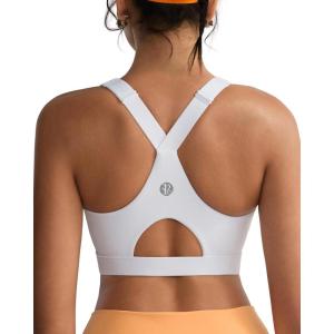 image:imageRUNNING GIRL High Impact Sports Bras for Women High Support Running Adjustable Sports Bra Molded Cup Strappy Sports BrasAwhite