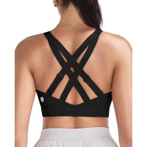 image:imageRUNNING GIRL High Impact Sports Bras for Women High Support Running Adjustable Sports Bra Molded Cup Strappy Sports BrasBblack