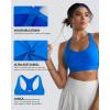image:imageRUNNING GIRL Adjustable Straps High Impact Sports Bra for WomenHigh Support Workout Sports Bras with Sewn in PadsDcerulean Blue