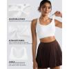 image:imageRUNNING GIRL Adjustable Straps High Impact Sports Bra for WomenHigh Support Workout Sports Bras with Sewn in PadsDwhite