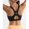 image:imageRUNNING GIRL High Impact Sports Bras for Women Racerback Adjustable Straps Sports Bras for Women with Sewn in PadsJet Black